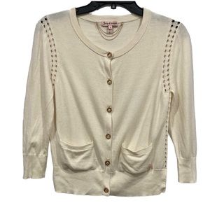 JUICY COUTURE 3/4 SLEEVE CARDIGAN